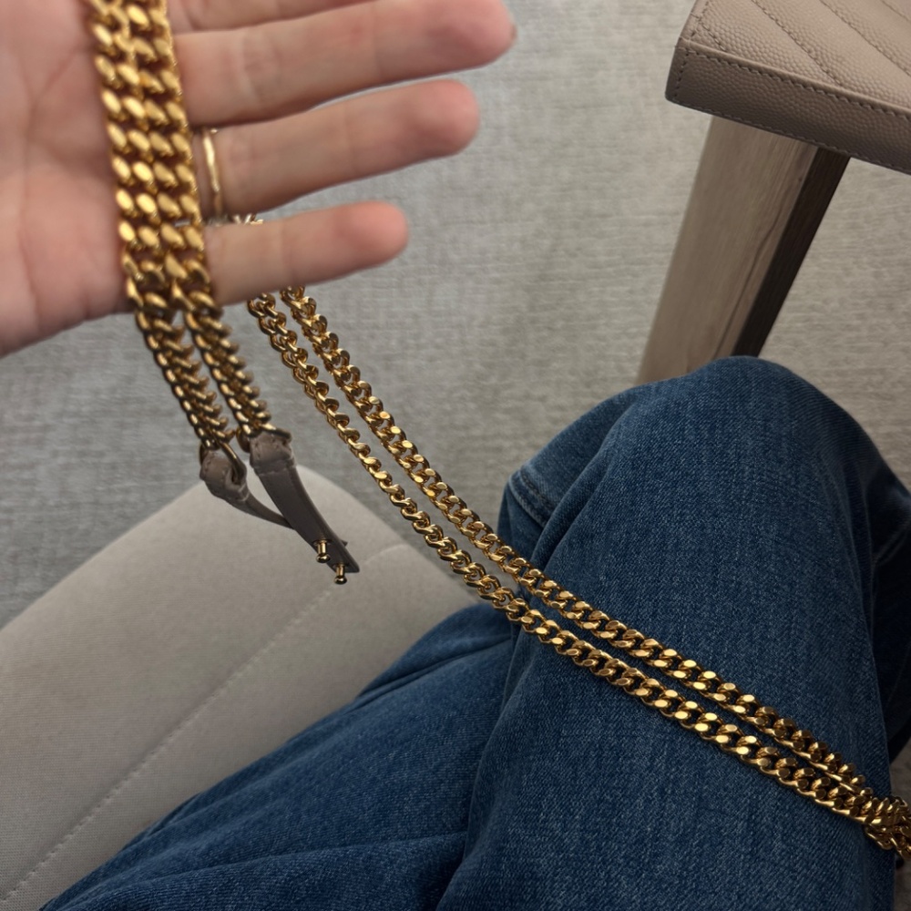 Ysl Monogram Large Wallet On Chain In Grained Lea… - image 8